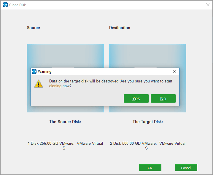 receive the warning message