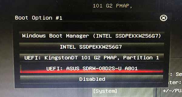 set CD/DVD as the first boot order