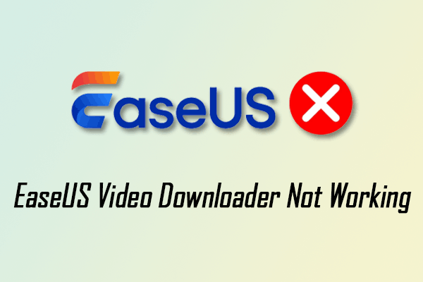 Guide on How to Fix EaseUS Video Downloader Not Working on PC