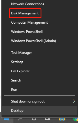 click Disk Management