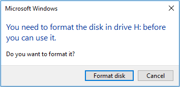 you need to format the disk