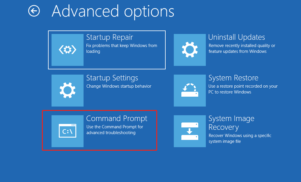 click Command Prompt