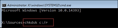 run CHKDSK command