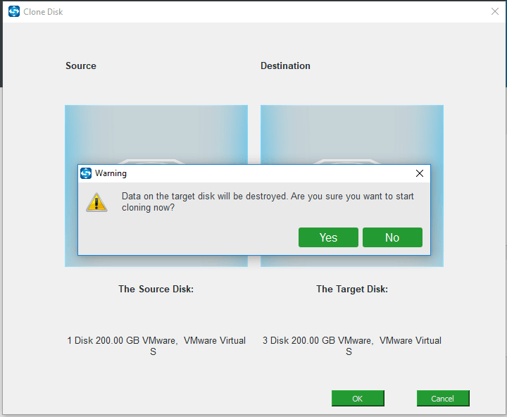 receive a warning message