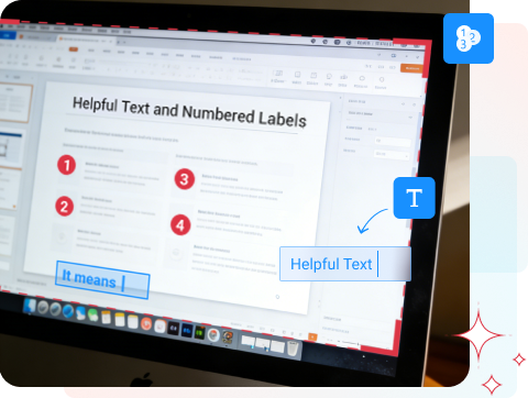 Helpful Text and Numbered Labels
