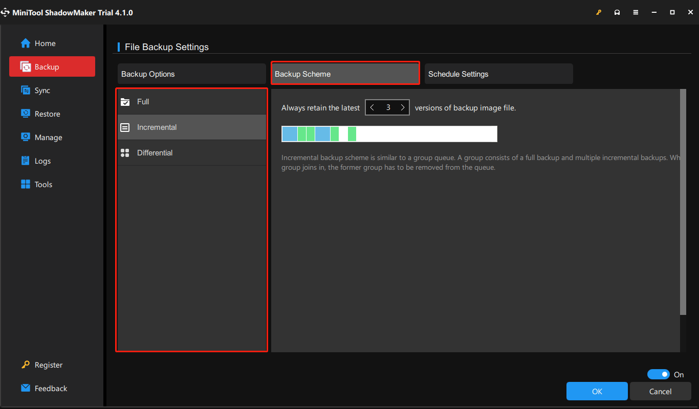 incremental backup scheme