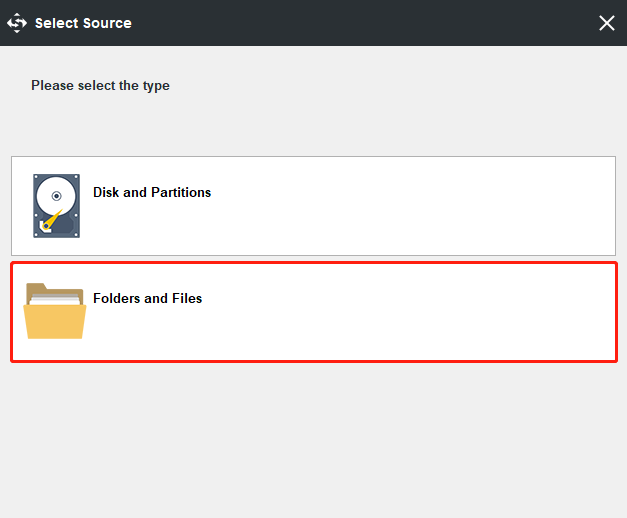 choose Folders and Files 