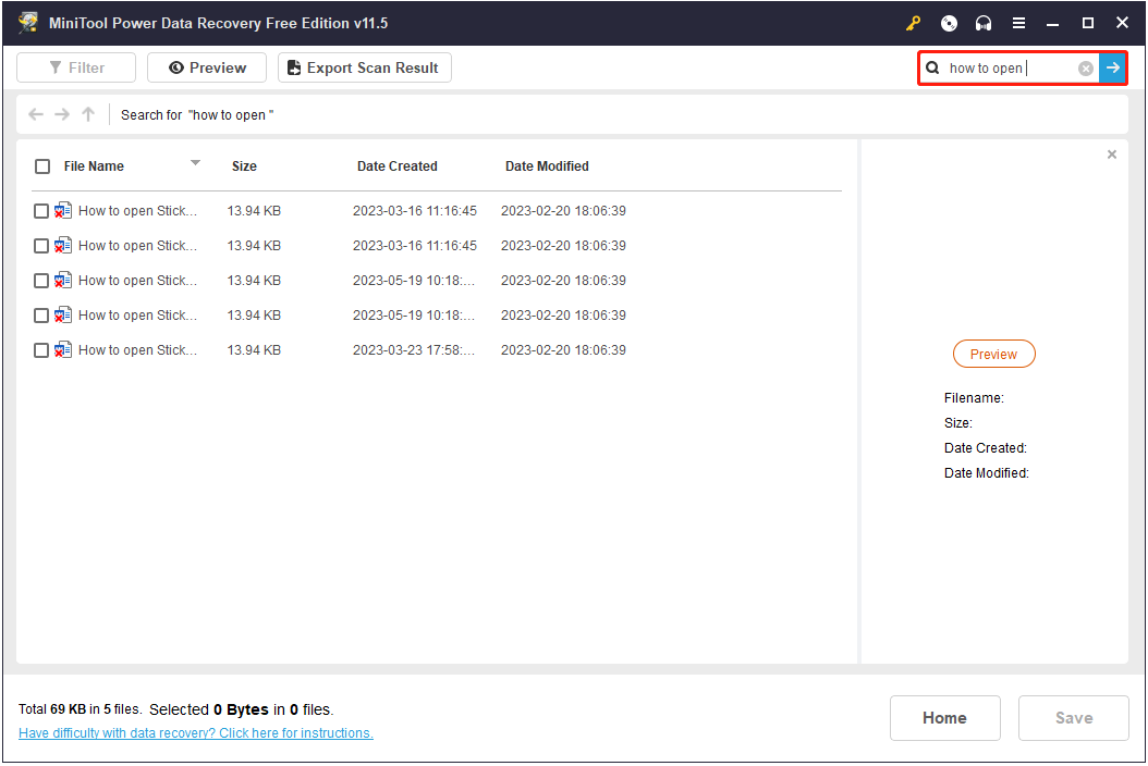 search for a specific file